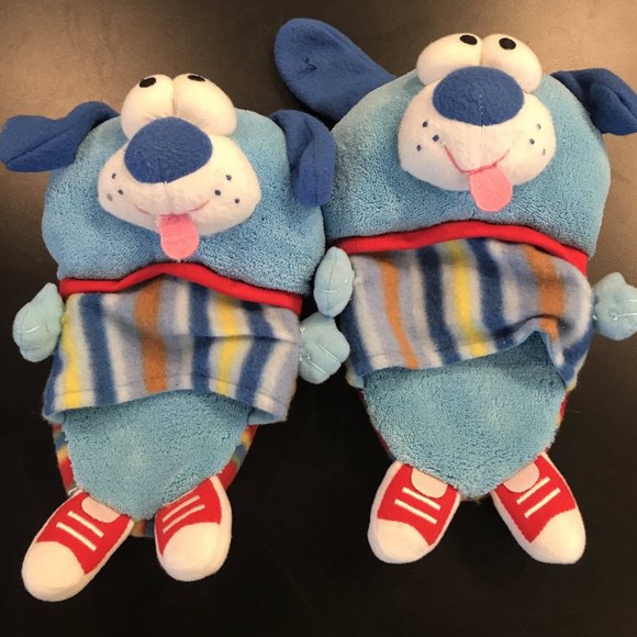 Pawggles Plush Slippers Sz Medium - Picture 1 of 3